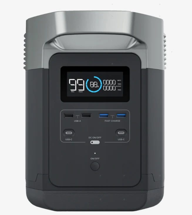 EcoFlow DELTA 1000 Power Station with multiple charging outputs for off-grid needs by Off-Grid Distribution.