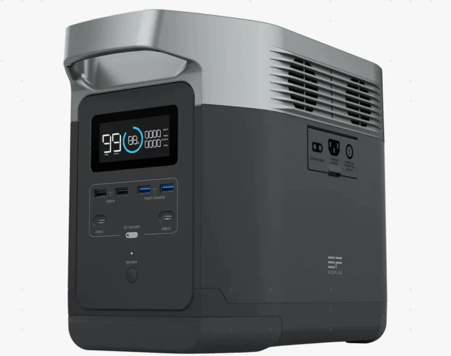 EcoFlow DELTA 1000 Power Station with multiple charging outputs for off-grid use by Off-Grid Distribution wholesale B2B suppliers.