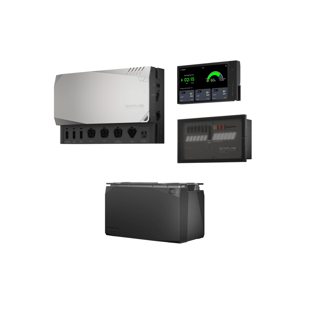 EcoFlow 5kWh Power Kits for RVs and Tiny Homes - Off-Grid Distribution Solution with 4 Charging Methods for Essential Appliances