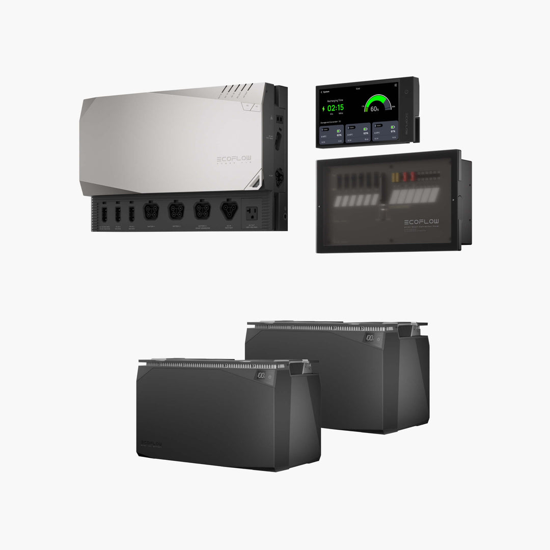 EcoFlow 10kWh Power Kits for Off-Grid Distribution, perfect for RVs and tiny homes, featuring integrated plug-and-play power solutions.
