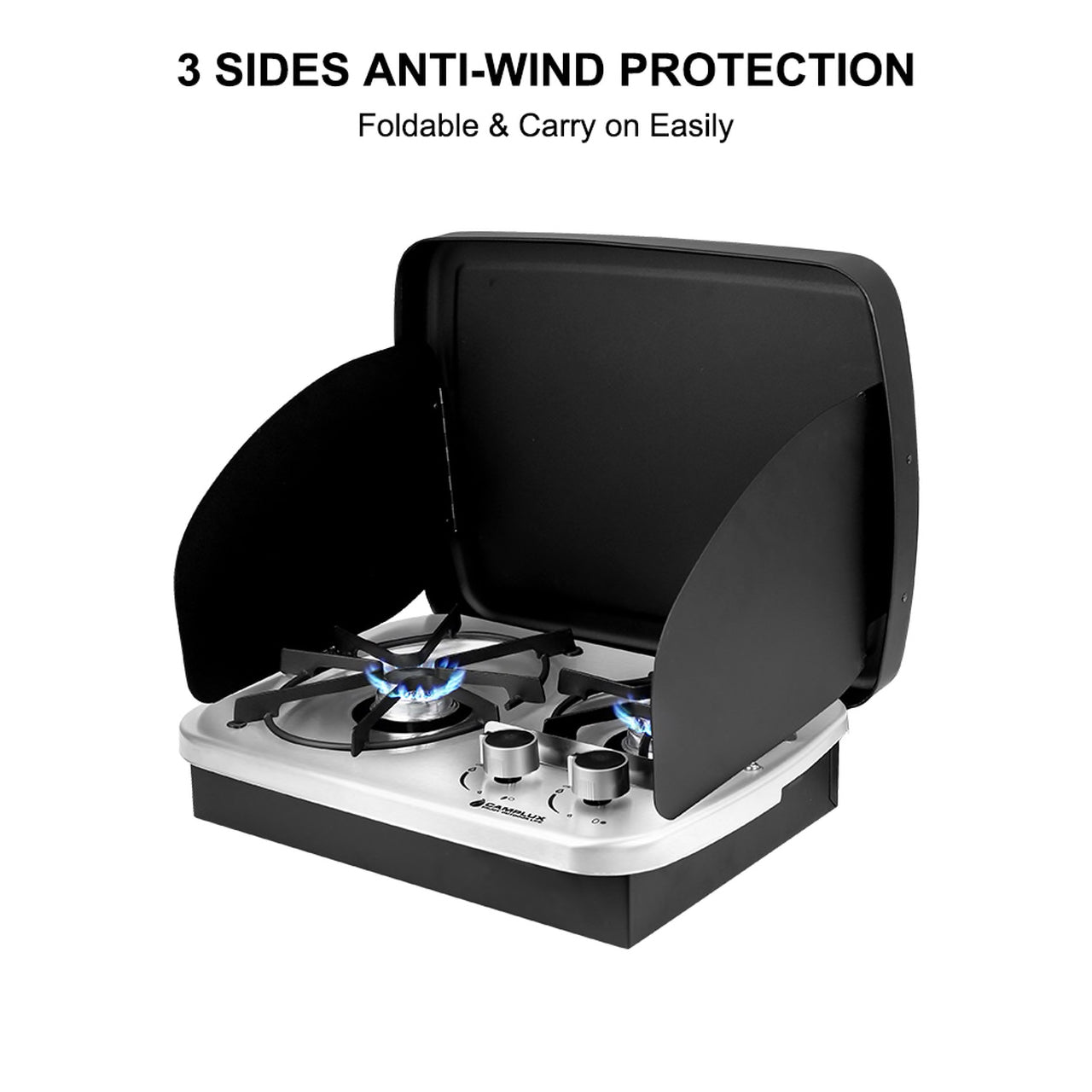 Camplux Builtin Propane RV Gas Cooktop Stainless Steel Stove with 2 B