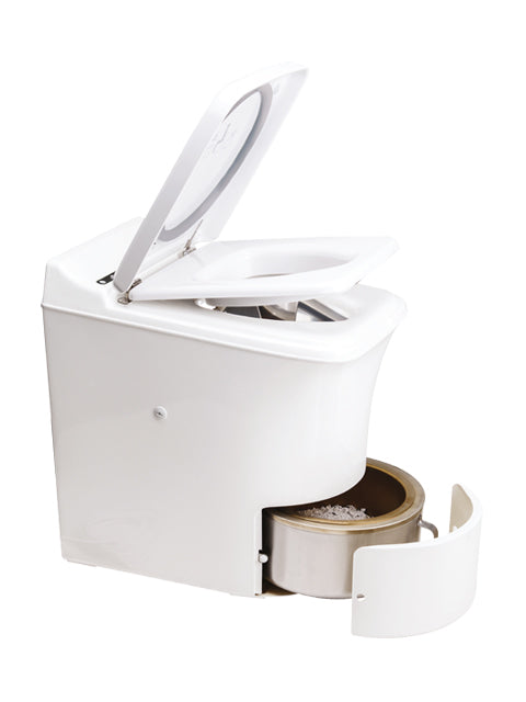 Cinderella Freedom Incineration Toilet by Off-Grid Distribution, UL and NSF certified for eco-friendly propane use, perfect for B2B wholesale.