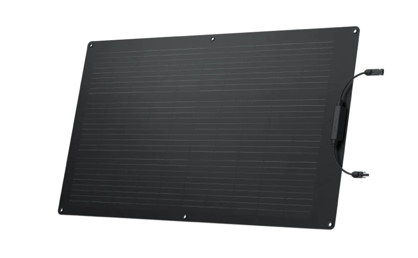 EcoFlow 100W Flexible Solar Panel by Off-Grid Distribution, lightweight and adaptable for RVs, vans, and boats installation.