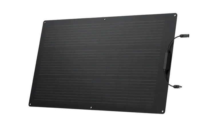EcoFlow 100W Flexible Solar Panel by Off-Grid Distribution, lightweight and adaptable for RVs, vans, and boats installation.