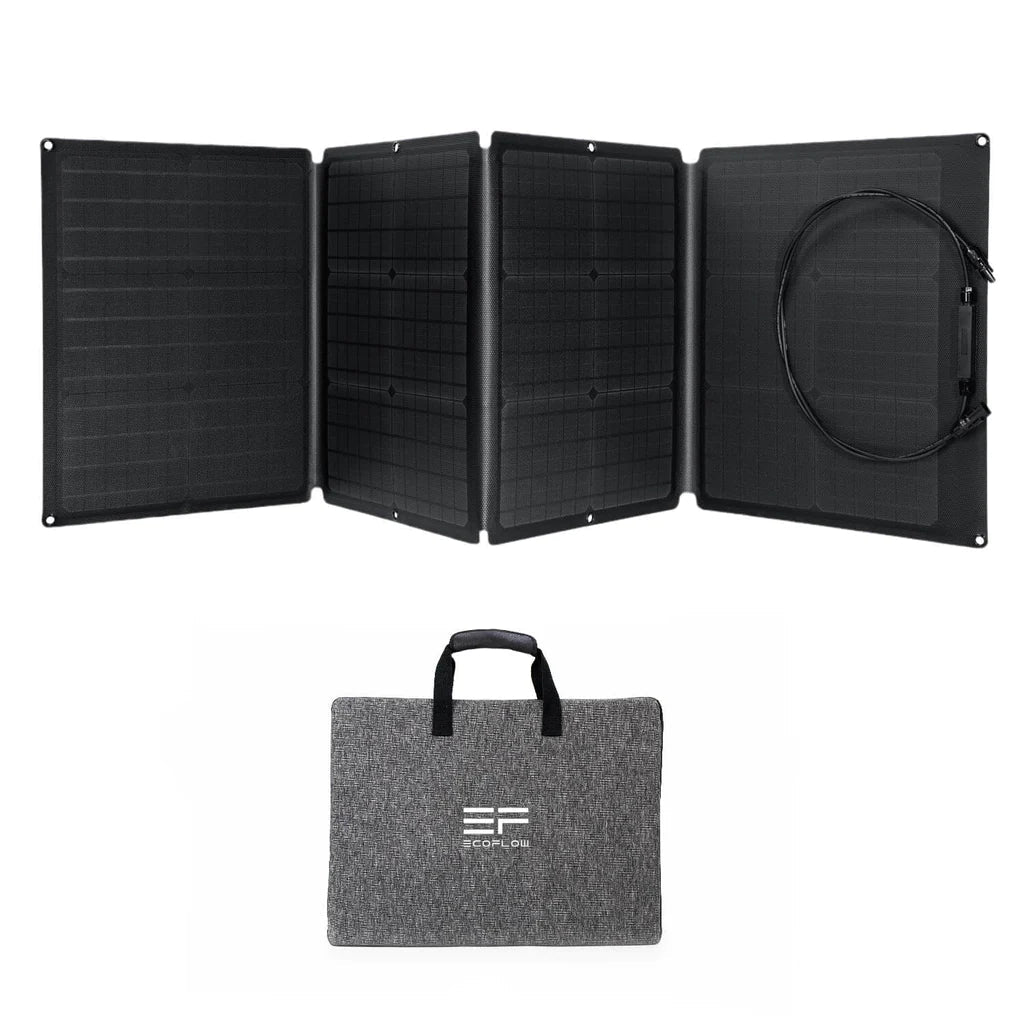 EcoFlow 110W Solar Panel for Off-Grid Distribution with Carrying Case, Ideal for Recharging Portable Power Stations
