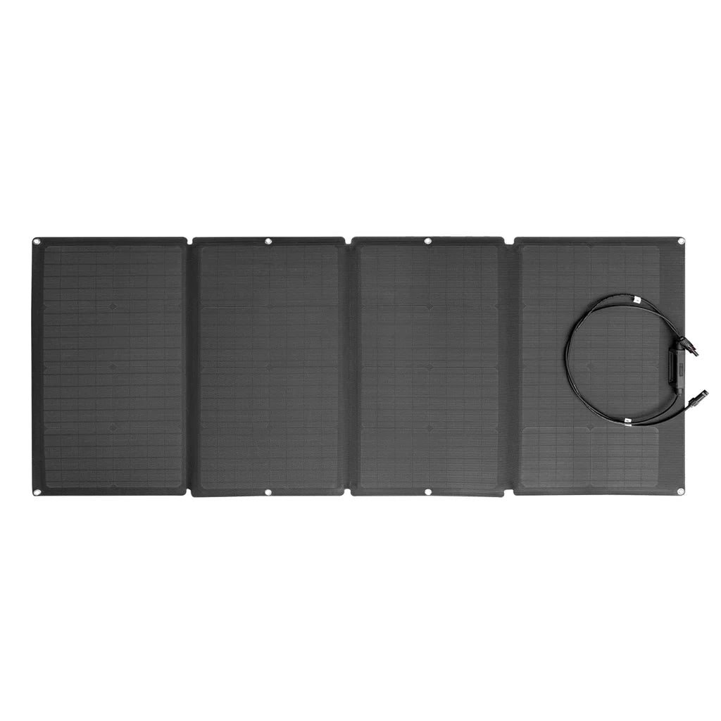Portable 160W foldable solar panel by EcoFlow for outdoor use, available at Off-Grid Distribution. Perfect for camping and B2B needs.