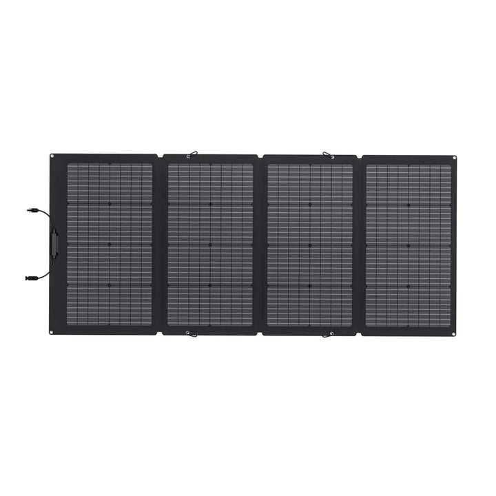 EcoFlow 220W Bifacial Solar Panel by Off-Grid Distribution for enhanced solar energy capture and durability in B2B wholesale applications.