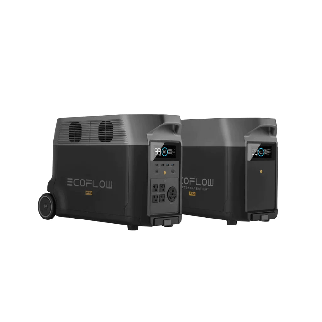 EcoFlow DELTA Pro and Smart Extra Battery by Off-Grid Distribution, 3.6kWh to 25kWh capacity, ideal for home backup and B2B wholesale.