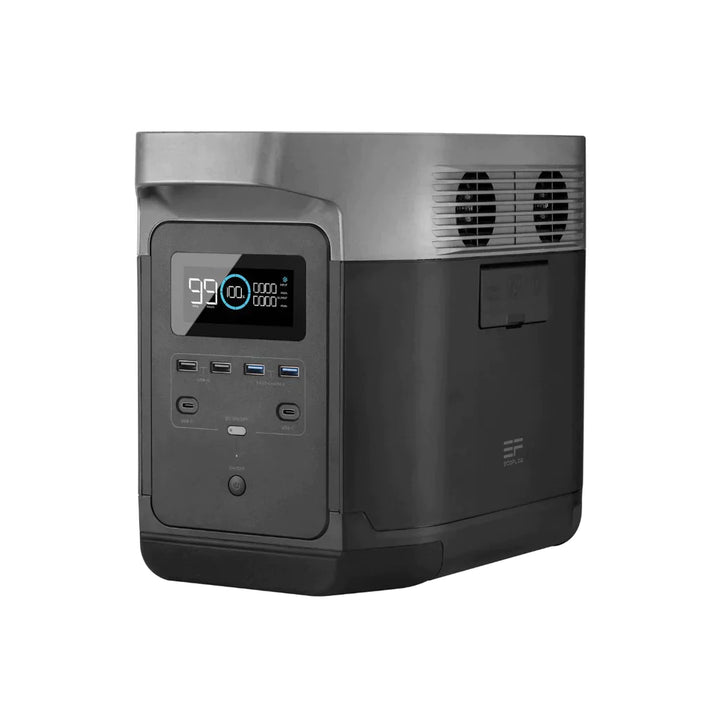 EcoFlow DELTA Portable Power Station by Off-Grid Distribution for B2B, battery generator with fast charge and 1800W AC outlets.