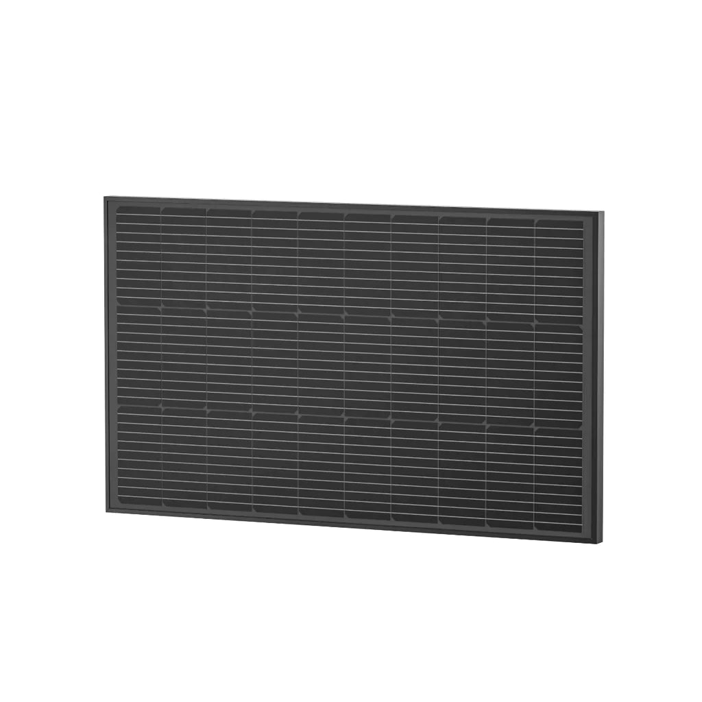 EcoFlow 100W Rigid Solar Panel for efficient off-grid applications by Off-Grid Distribution, featuring high conversion efficiency and durability.