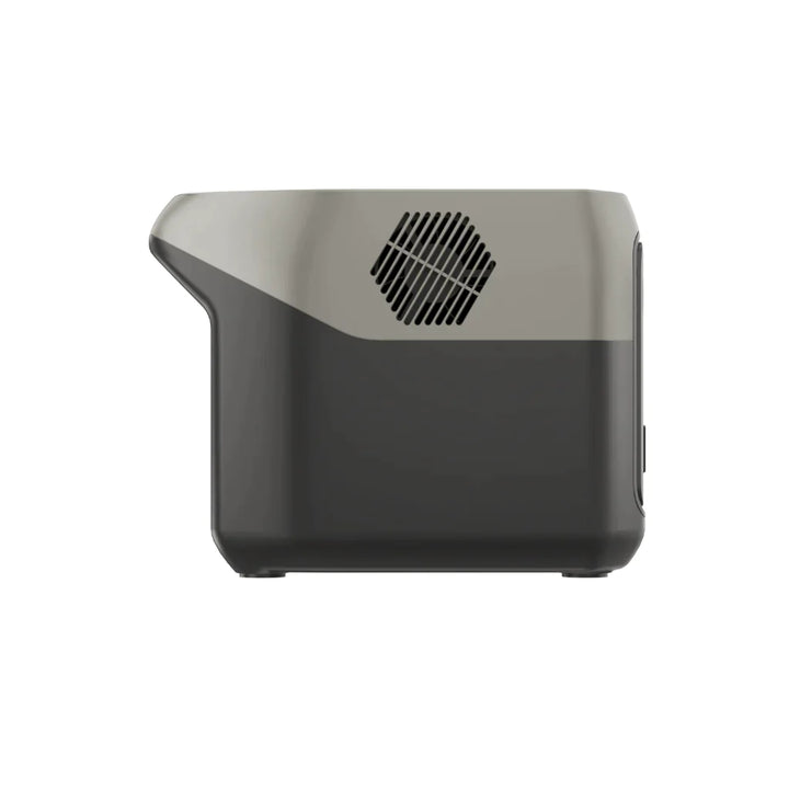 Side view of EcoFlow RIVER 2 Max Portable Power Station for Off-Grid Distribution