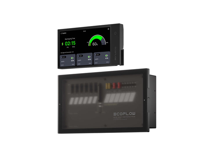 EcoFlow 5kWh Power Kit control panel for off-grid power solutions in tiny homes and RVs by Off-Grid Distribution.