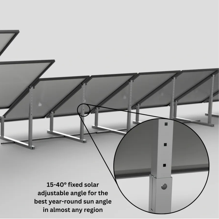 IntegraRack BallastRack Fixed Adjustable Solar Module Rack - Aluminum