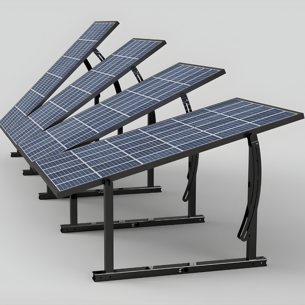IntegraRack BallastRack Seasonably Adjustable Solar Module Rack - Black Zinc