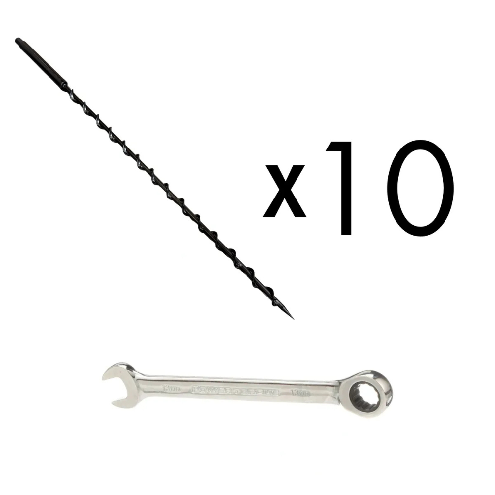 IntegraRack EarthScrew 30" Mounting Kit For BallastRack Frames - 10 Pack