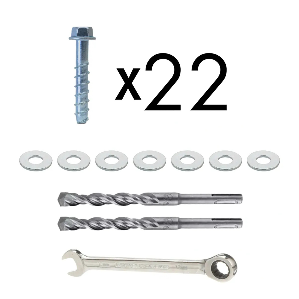 IntegraRack Concrete Slab/Footing Anchor Bolt Mounting Kit For BallastRack Frames