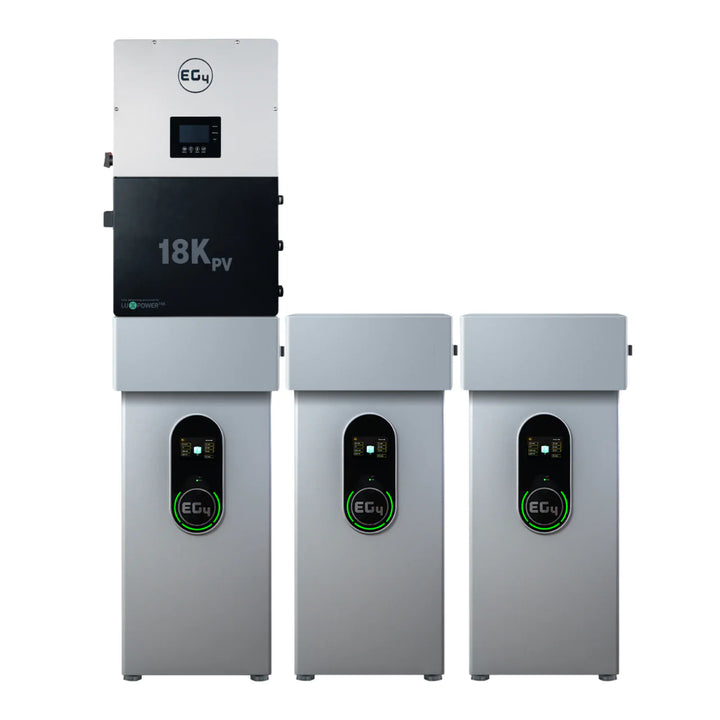 EG4 Wall Mount Indoor Battery 280AH with 18KPV Hybrid Inverter Bundle for Off-Grid Power by Off-Grid Distribution