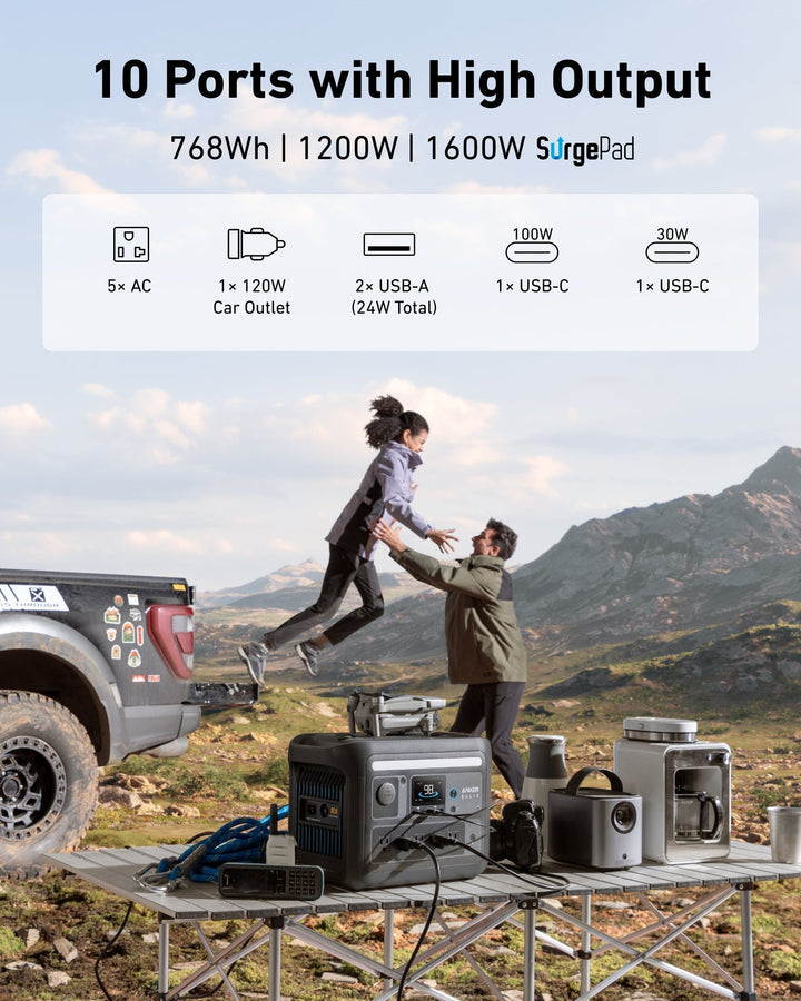 Anker SOLIX 1,200W-1,600W 768Wh Portable Power Station