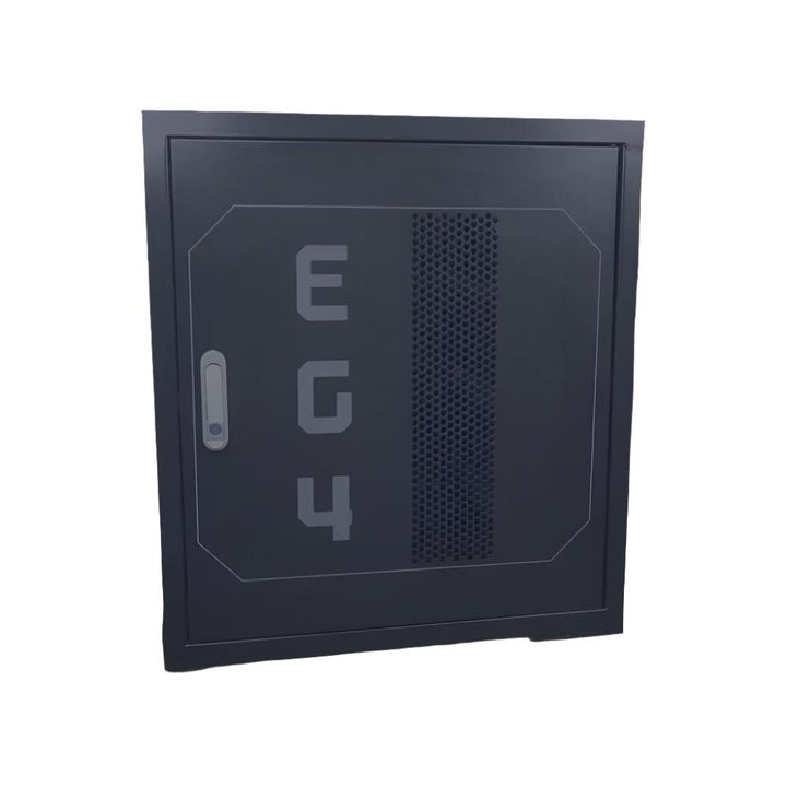 EG4 Enclosed Battery Rack 3 Slot by Off-Grid Distribution for B2B Wholesale, Preassembled Indoor Battery Cabinet with Lockable Door