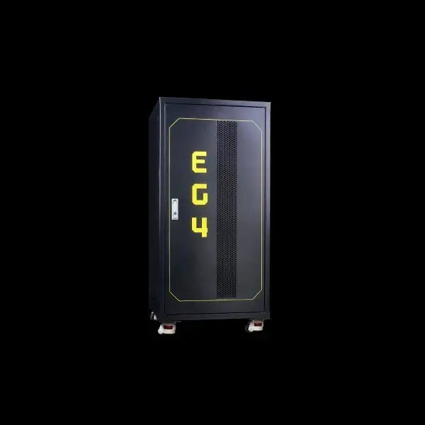 EG4 enclosed battery rack for off-grid energy storage, B2B wholesale by Off-Grid Distribution, robust server rack design