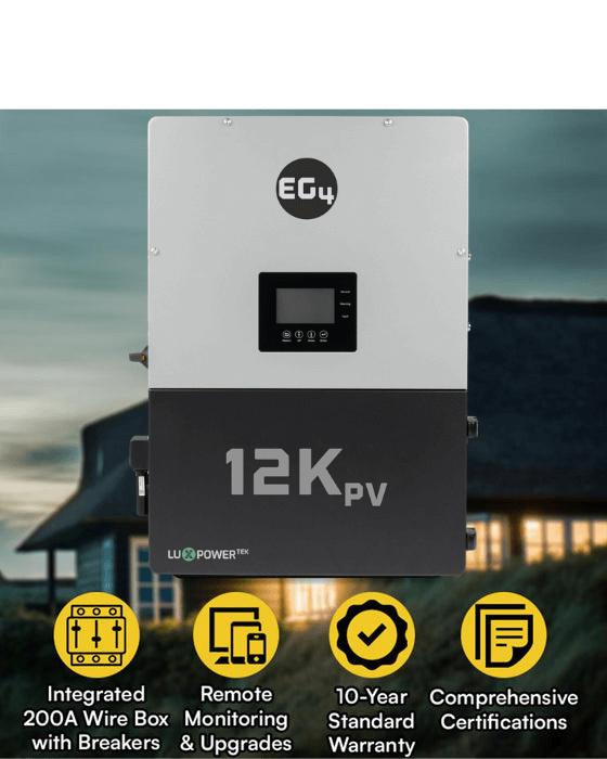 EG4 12kPV Hybrid Inverter with integrated features, ideal for Off-Grid Distribution, B2B wholesale, energy management solution.