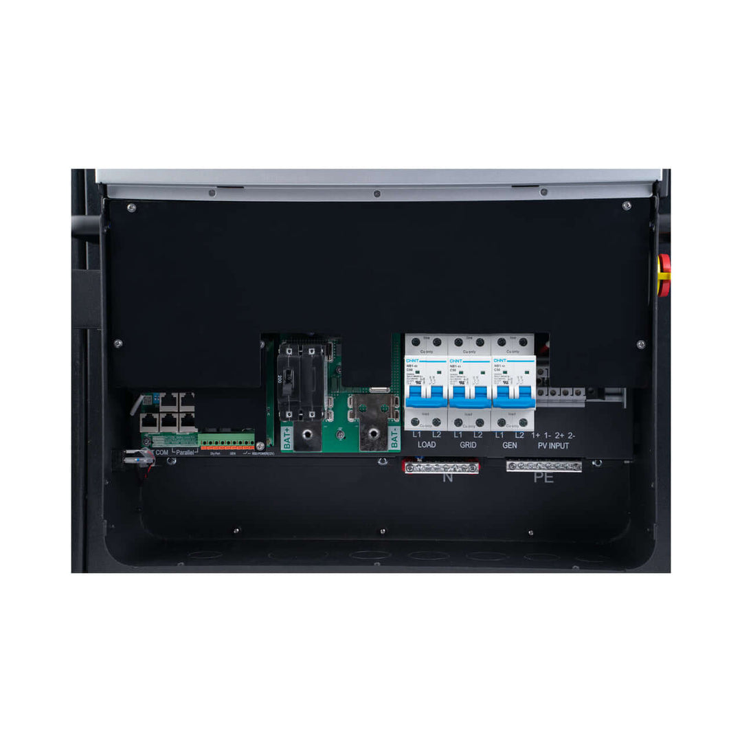 EG4 6000XP Off-Grid Inverter internal components showcasing advanced 48V split-phase design for energy independence by Off-Grid Distribution.