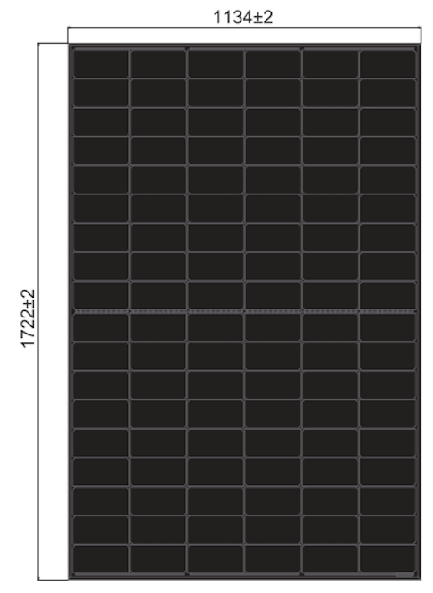 JA Solar 405W Mono Solar Panel with sleek black frame and backsheet, featuring a 108 half-cell configuration for enhanced performance.