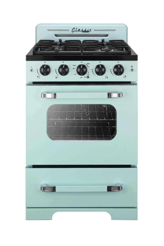Unique Gas Ranges Unique 24 in. Classic Retro Convection Gas Range – Off Grid Distribution