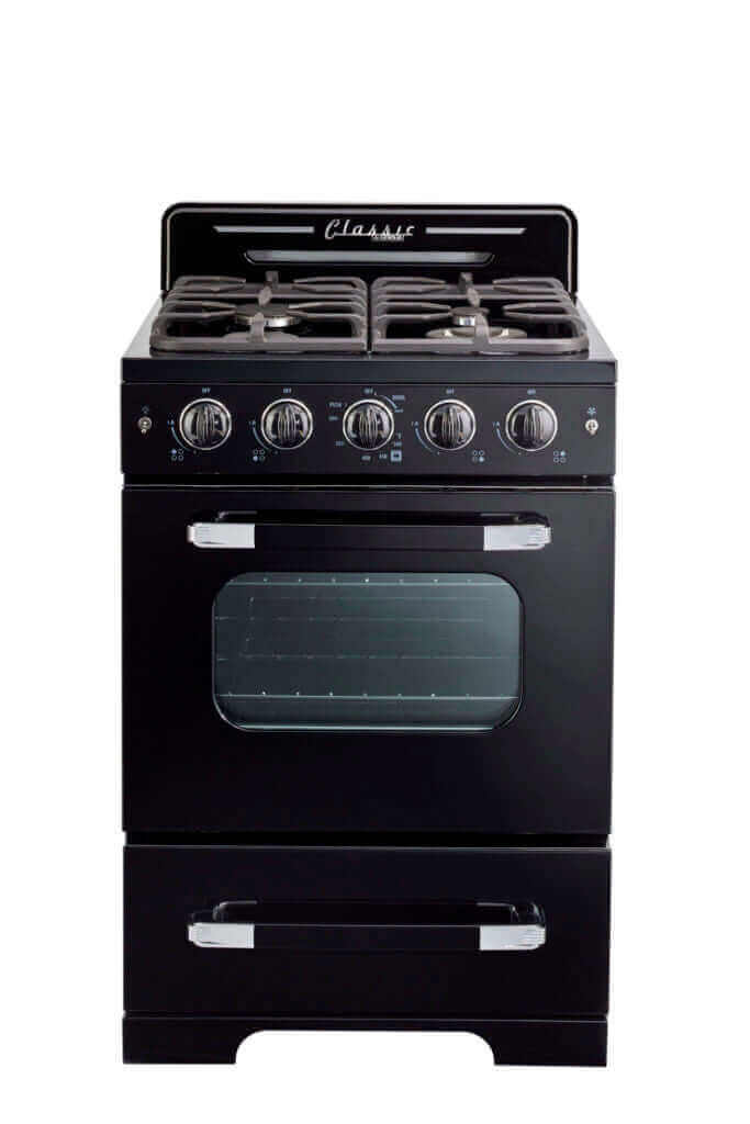 Unique Gas Ranges Unique 24 in. Classic Retro Convection Gas Range – Off Grid Distribution