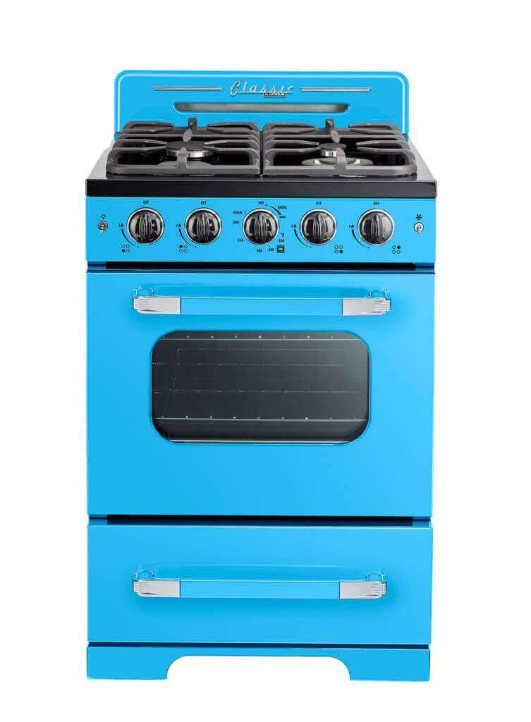 Unique Gas Ranges Unique 24 in. Classic Retro Convection Gas Range – Off Grid Distribution