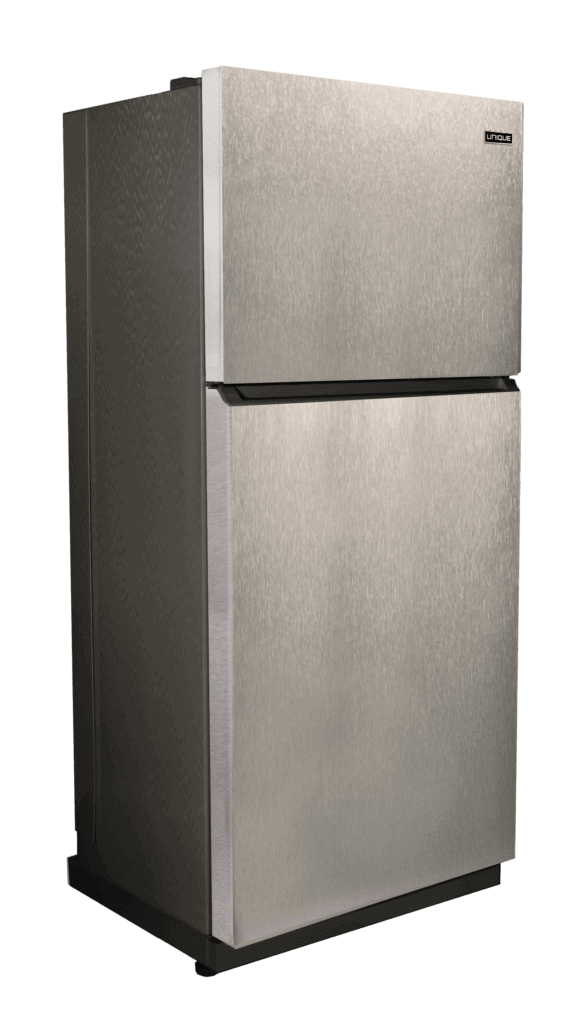 Unique 19 cu/ft Propane Fridge CM with modern design and ample storage, perfect for extended cottage or cabin stays.