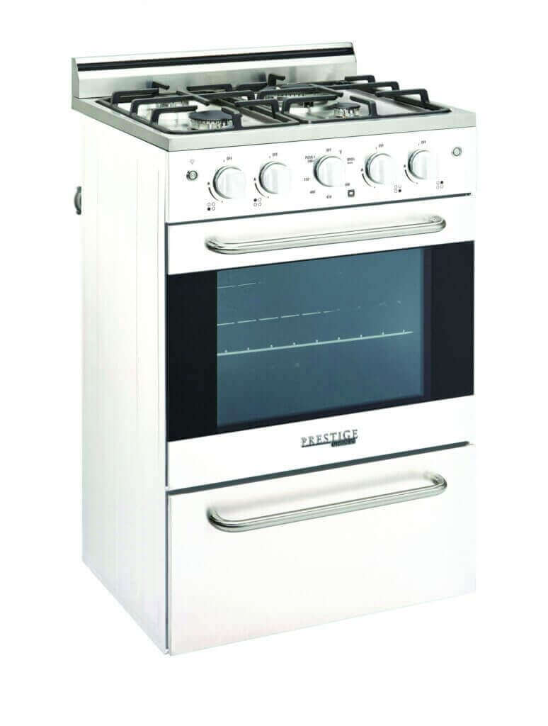 Unique Prestige 20" Convection Gas Range with Stainless Steel Finish and Electronic Ignition