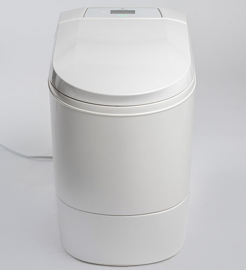 Cinderella® Premium combustion toilet by Off-Grid Distribution, eco-friendly and innovative design for B2B wholesale, launching 2024.