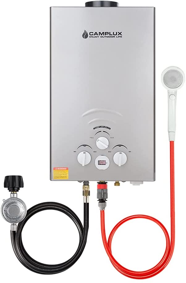 Camplux 8L (Grey) Propane Gas Outdoor Tankless Water Heater