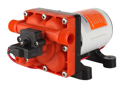 SEAFLO 12v Diaphragm Pump 3GPM 55PSI Water Heater SEAFLO- The Cabin Depot Off-Grid Off Grid Living Solutions Cabin Cottage Camp Solar Panel Water Heater Hunting Fishing Boats RVs Outdoors