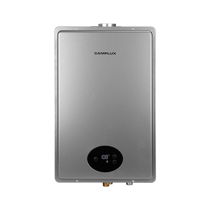 Camplux CA528 5.28 GPM (CSA) Indoor Tankless Propane Heater + 3" Horizontal Vent Bundle