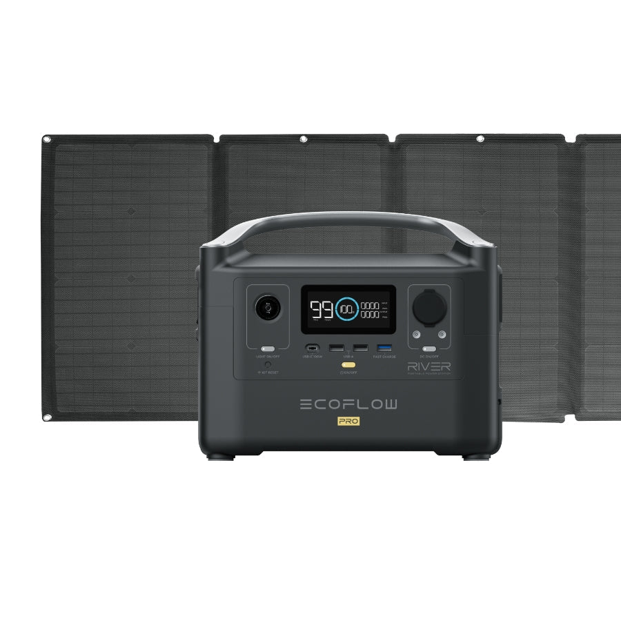 EcoFlow RIVER Pro + 160W Solar Panel – Off Grid Distribution