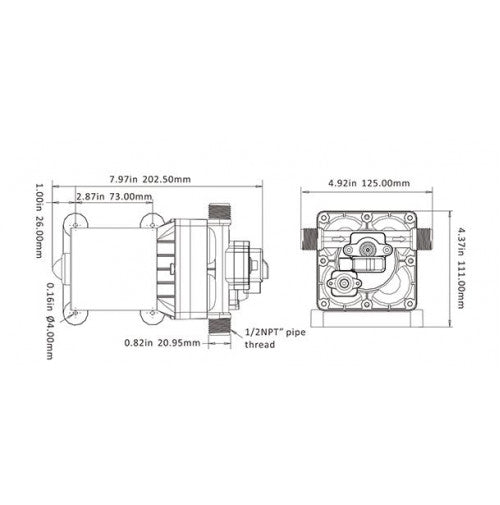 SEAFLO 12v Diaphragm Pump 5GPM 55PSI