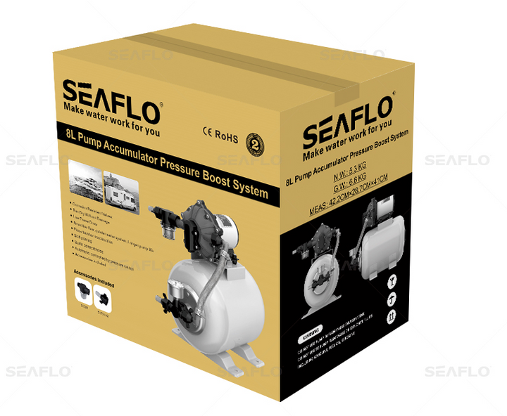SEAFLO 8L Accumulator Pressure Boost System 24V