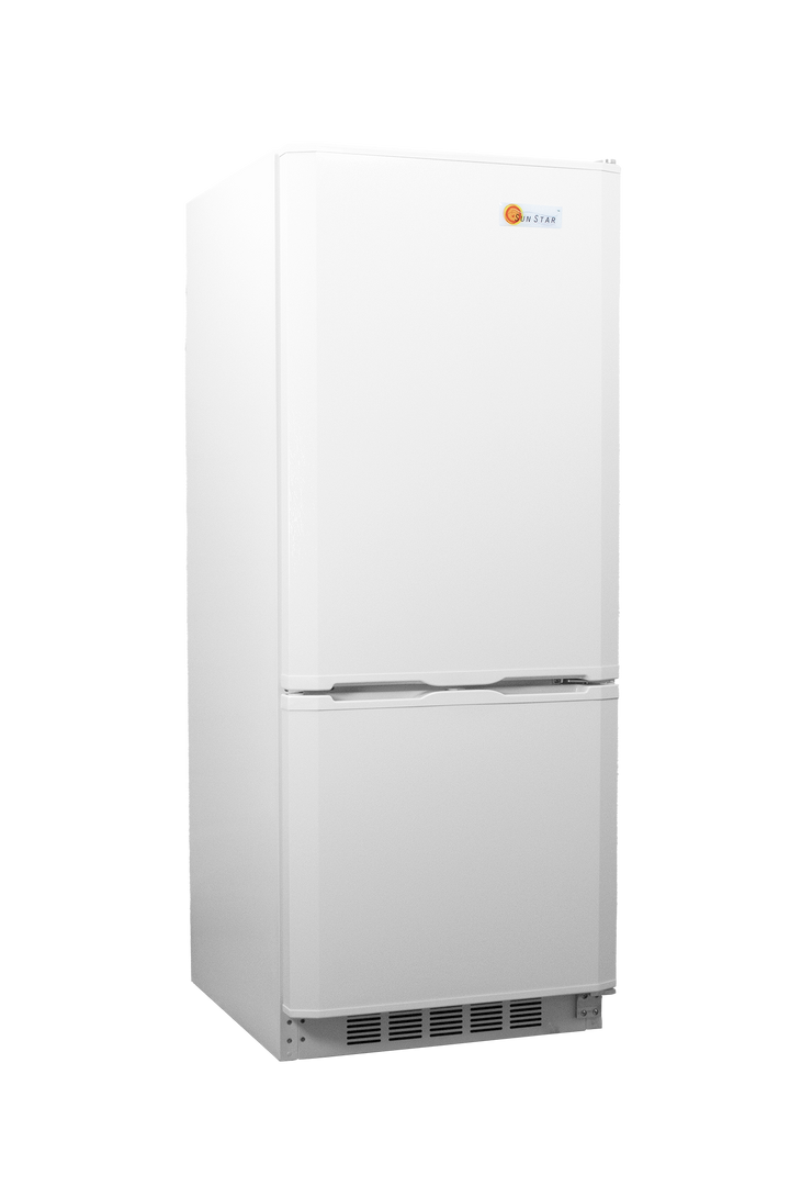 SunStar Solar DC/AC Refrigerator 10CU ST-10RF, Off-Grid Distribution, white model for grid or off-the-grid use, B2B wholesale